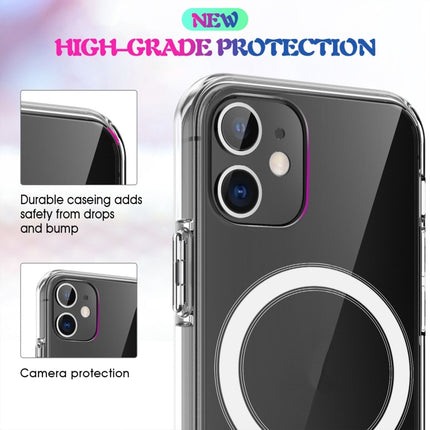 Magsafe Case Simple Magnetic Ring All-inclusive Clear Crystal Acrylic PC +TPU Shockproof Case For iPhone X / XS(Transparent)-garmade.com