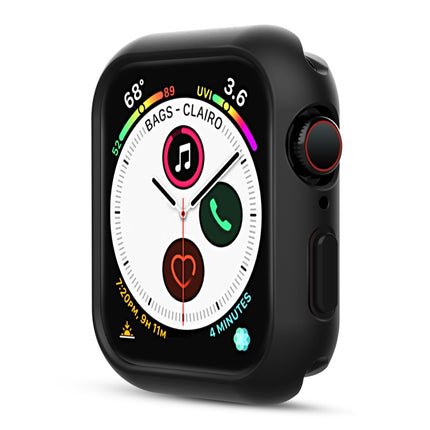 Silicone Frame Protective Case For Apple Watch Series 6 & SE & 5 & 4 44mm(Black)-garmade.com