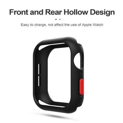 Silicone Frame Protective Case For Apple Watch Series 6 & SE & 5 & 4 44mm(Black)-garmade.com