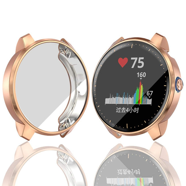 For Garmin Vivoactive 3 Music Version TPU Protective Case(Rose Gold)-garmade.com