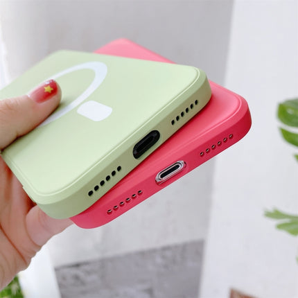 Liquid Silicone Full Coverage Shockproof Magsafe Case For iPhone X / XS(Light Green)-garmade.com