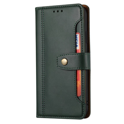 Calf Texture Double Fold Clasp Horizontal Flip Leather Case with Photo Frame & Holder & Card Slots & Wallet For iPhone XR(Green)-garmade.com