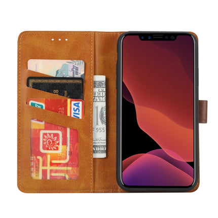 Calf Texture Double Fold Clasp Horizontal Flip Leather Case with Photo Frame & Holder & Card Slots & Wallet For iPhone XR(Coffee)-garmade.com