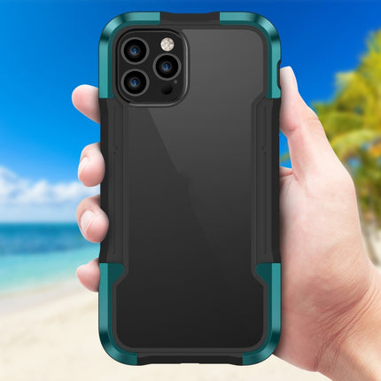 iPAKY Thunder Series Aluminum alloy Shockproof Protective Case For iPhone 12(Green)-garmade.com