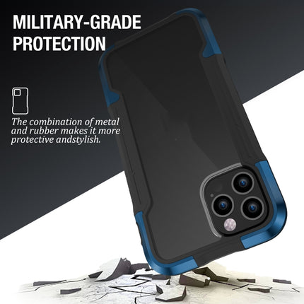 iPAKY Thunder Series Aluminum alloy Shockproof Protective Case For iPhone 12(Blue)-garmade.com