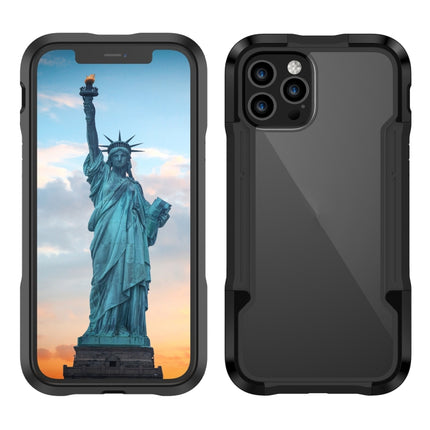 iPAKY Thunder Series Aluminum alloy Shockproof Protective Case For iPhone 12(Black)-garmade.com