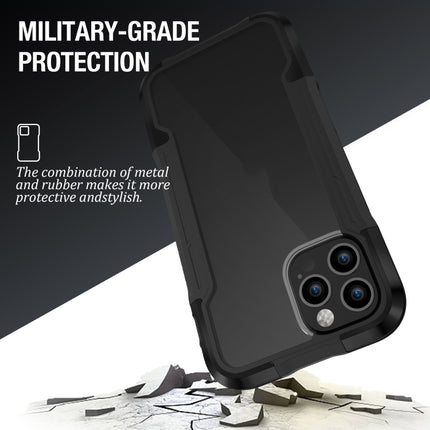 iPAKY Thunder Series Aluminum alloy Shockproof Protective Case For iPhone 12(Black)-garmade.com