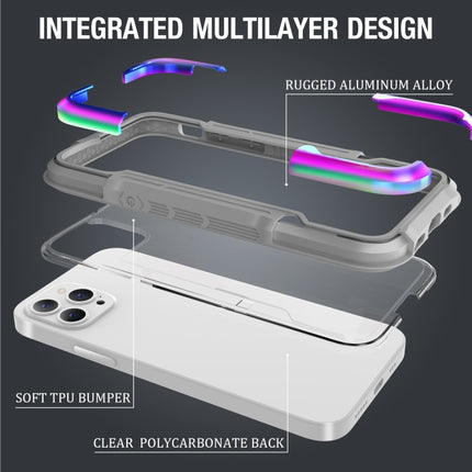 iPAKY Thunder Series Aluminum alloy Shockproof Protective Case For iPhone 12 Pro(Rainbow)-garmade.com