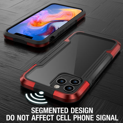 iPAKY Thunder Series Aluminum alloy Shockproof Protective Case For iPhone 12 Pro(Red)-garmade.com