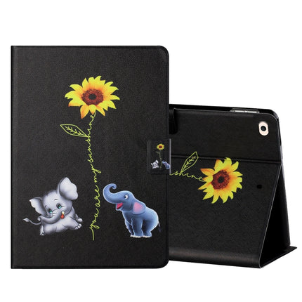 Colored Drawing Horizontal Flip Leather Case with Holder & Card Slots & Sleep / Wake-up Function For iPad Mini 5/4/3/2/1(Elephant)-garmade.com