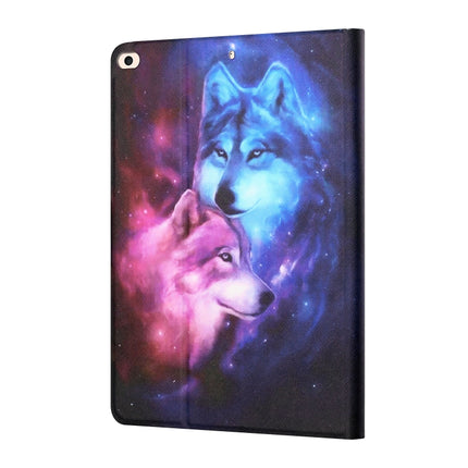 Colored Drawing Horizontal Flip Leather Case with Holder & Card Slots & Sleep / Wake-up Function For iPad Mini 5/4/3/2/1(Wolf)-garmade.com