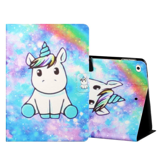 Colored Drawing Horizontal Flip Leather Case with Holder & Card Slots & Sleep / Wake-up Function For iPad Mini 5/4/3/2/1(Unicorn)-garmade.com