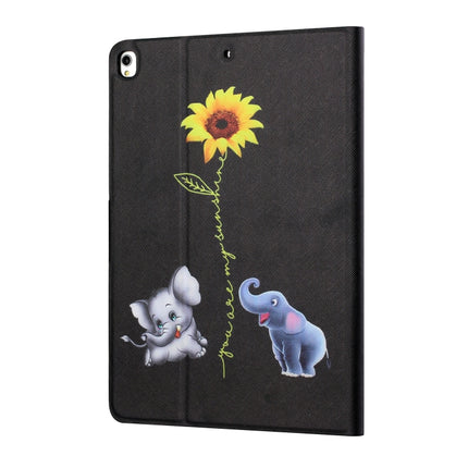 Colored Drawing Horizontal Flip Leather Case with Holder & Card Slots & Sleep / Wake-up Function For iPad 10.2 / iPad Air 10.5 （2019） / iPad Pro 10.5 inch(Elephant)-garmade.com