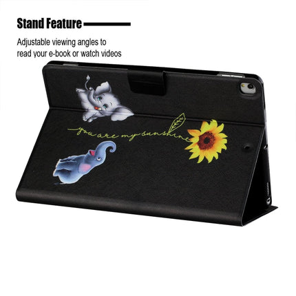 Colored Drawing Horizontal Flip Leather Case with Holder & Card Slots & Sleep / Wake-up Function For iPad 10.2 / iPad Air 10.5 （2019） / iPad Pro 10.5 inch(Elephant)-garmade.com