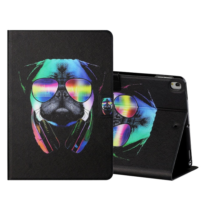 Colored Drawing Horizontal Flip Leather Case with Holder & Card Slots & Sleep / Wake-up Function For iPad 10.2 / iPad Air 10.5 （2019） / iPad Pro 10.5 inch(Eye Dog)-garmade.com