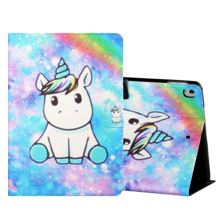 Colored Drawing Horizontal Flip Leather Case with Holder & Card Slots & Sleep / Wake-up Function For iPad 10.2 / iPad Air 10.5 （2019） / iPad Pro 10.5 inch(Unicorn)-garmade.com