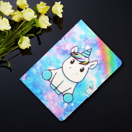 Colored Drawing Horizontal Flip Leather Case with Holder & Card Slots & Sleep / Wake-up Function For iPad 10.2 / iPad Air 10.5 （2019） / iPad Pro 10.5 inch(Unicorn)-garmade.com