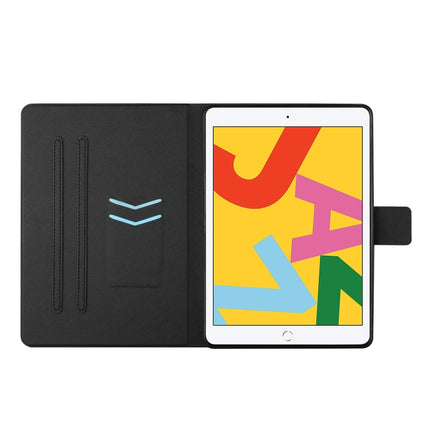 Colored Drawing Horizontal Flip Leather Case with Holder & Card Slots & Sleep / Wake-up Function For iPad 10.2 / iPad Air 10.5 （2019） / iPad Pro 10.5 inch(Skateboard Cat)-garmade.com