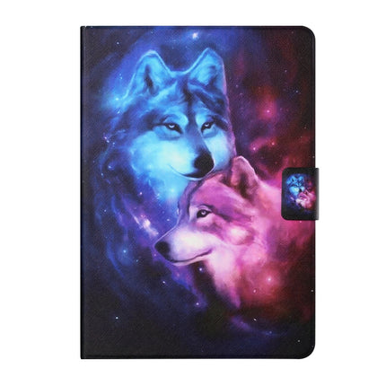 Colored Drawing Horizontal Flip Leather Tablet Case with Holder & Card Slots & Sleep / Wake-up Function For iPad Pro 11 inch (2020) / (2018) / iPad Air 4 10.9 inch (2020)(Wolf)-garmade.com