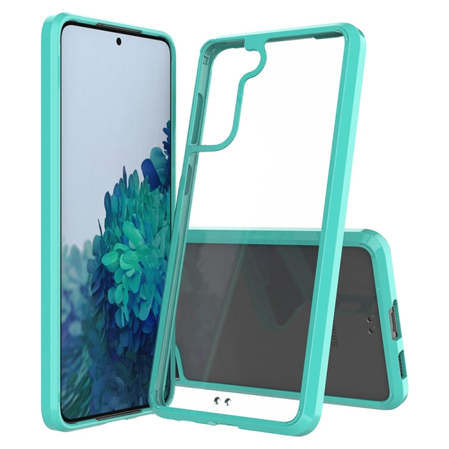 For Samsung Galaxy S21+ 5G Shockproof Scratchproof TPU + Acrylic Protective Case(Green)-garmade.com