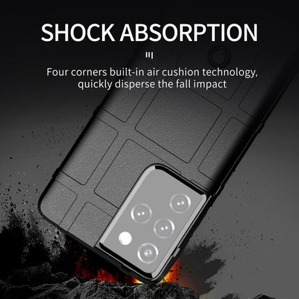 For Samsung Galaxy S21 Ultra 5G Full Coverage Shockproof TPU Case(Black)-garmade.com