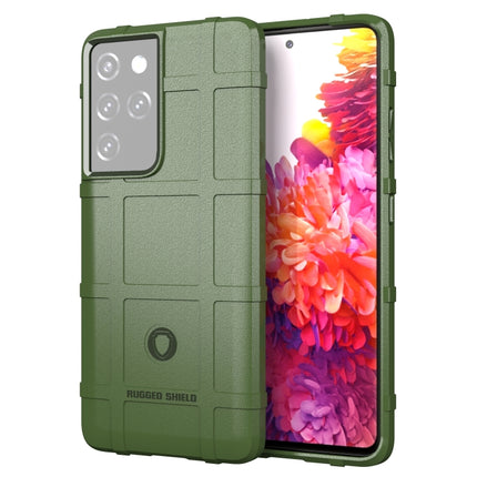 For Samsung Galaxy S21 Ultra 5G Full Coverage Shockproof TPU Case(Army Green)-garmade.com