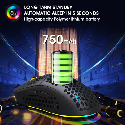 HXSJ T90 RGB Light Three-mode Wireless Gaming Mouse-garmade.com