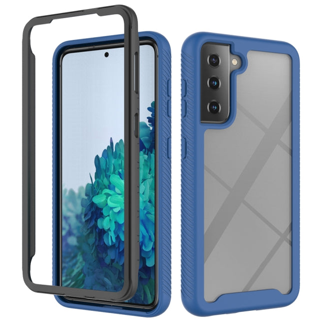 For Samsung Galaxy S21 5G Starry Sky Solid Color Series Shockproof PC + TPU Protective Case(Royal Blue)-garmade.com