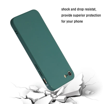 Straight Edge Solid Color TPU Shockproof Case For iPhone 6(Dark Night Green)-garmade.com