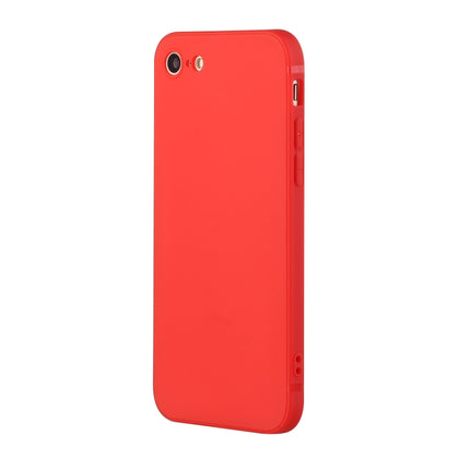 Straight Edge Solid Color TPU Shockproof Case For iPhone 6(Red)-garmade.com