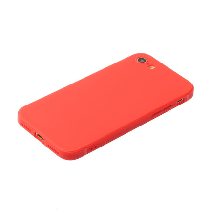 Straight Edge Solid Color TPU Shockproof Case For iPhone 6(Red)-garmade.com