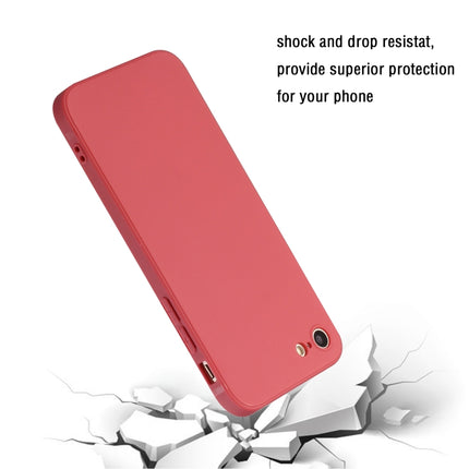 Straight Edge Solid Color TPU Shockproof Case For iPhone 6(Hawthorn Red)-garmade.com