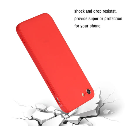 Straight Edge Solid Color TPU Shockproof Case For iPhone 6 Plus(Red)-garmade.com