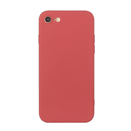 Straight Edge Solid Color TPU Shockproof Case For iPhone 6 Plus(Hawthorn Red)-garmade.com