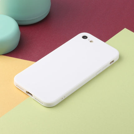 Straight Edge Solid Color TPU Shockproof Case For iPhone 6 Plus(White)-garmade.com