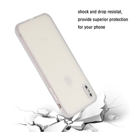 Straight Edge Solid Color TPU Shockproof Case For iPhone XS / X(Transparent)-garmade.com