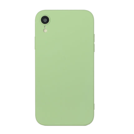 Straight Edge Solid Color TPU Shockproof Case For iPhone XR(Matcha Green)-garmade.com