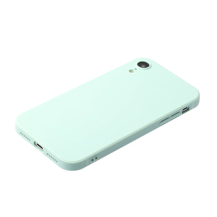 Straight Edge Solid Color TPU Shockproof Case For iPhone XR(Light Cyan)-garmade.com