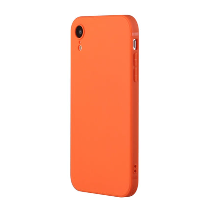 Straight Edge Solid Color TPU Shockproof Case For iPhone XR(Orange)-garmade.com