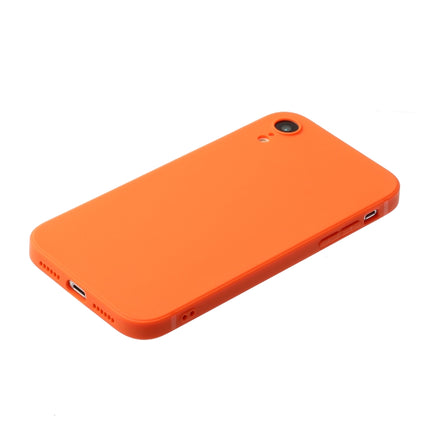 Straight Edge Solid Color TPU Shockproof Case For iPhone XR(Orange)-garmade.com