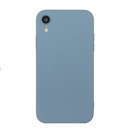 Straight Edge Solid Color TPU Shockproof Case For iPhone XR(Lavender Grey)-garmade.com