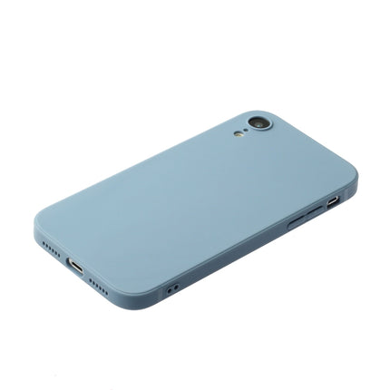Straight Edge Solid Color TPU Shockproof Case For iPhone XR(Lavender Grey)-garmade.com