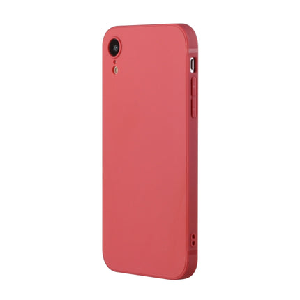 Straight Edge Solid Color TPU Shockproof Case For iPhone XR(Hawthorn Red)-garmade.com
