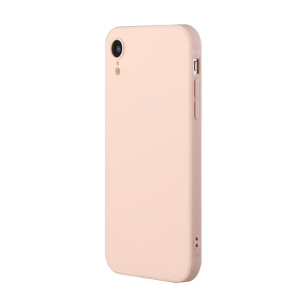 Straight Edge Solid Color TPU Shockproof Case For iPhone XR(Light Pink)-garmade.com