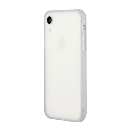 Straight Edge Solid Color TPU Shockproof Case For iPhone XR(Transparent)-garmade.com
