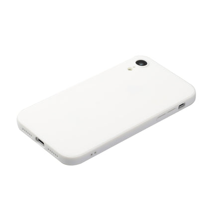 Straight Edge Solid Color TPU Shockproof Case For iPhone XR(White)-garmade.com
