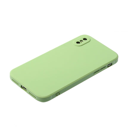 Straight Edge Solid Color TPU Shockproof Case For iPhone XS Max(Matcha Green)-garmade.com