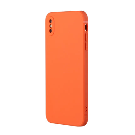 Straight Edge Solid Color TPU Shockproof Case For iPhone XS Max(Orange)-garmade.com