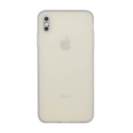 Straight Edge Solid Color TPU Shockproof Case For iPhone XS Max(Transparent)-garmade.com