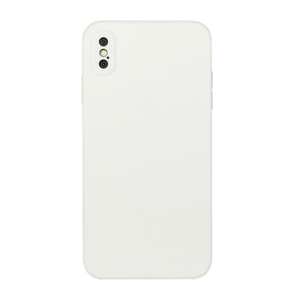 Straight Edge Solid Color TPU Shockproof Case For iPhone XS Max(White)-garmade.com